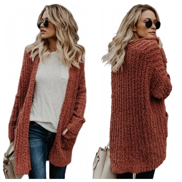Sweaters - Pebbled Textured Cardigan